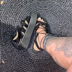 Platform lace up Sandal